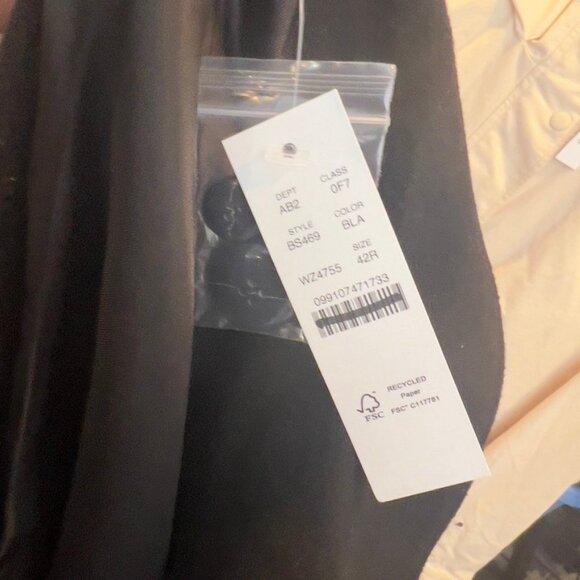 J.Crew $548 Mens Ludlow Top coat Wool Blend in Black 42R BS469 - Picture 10 of 10